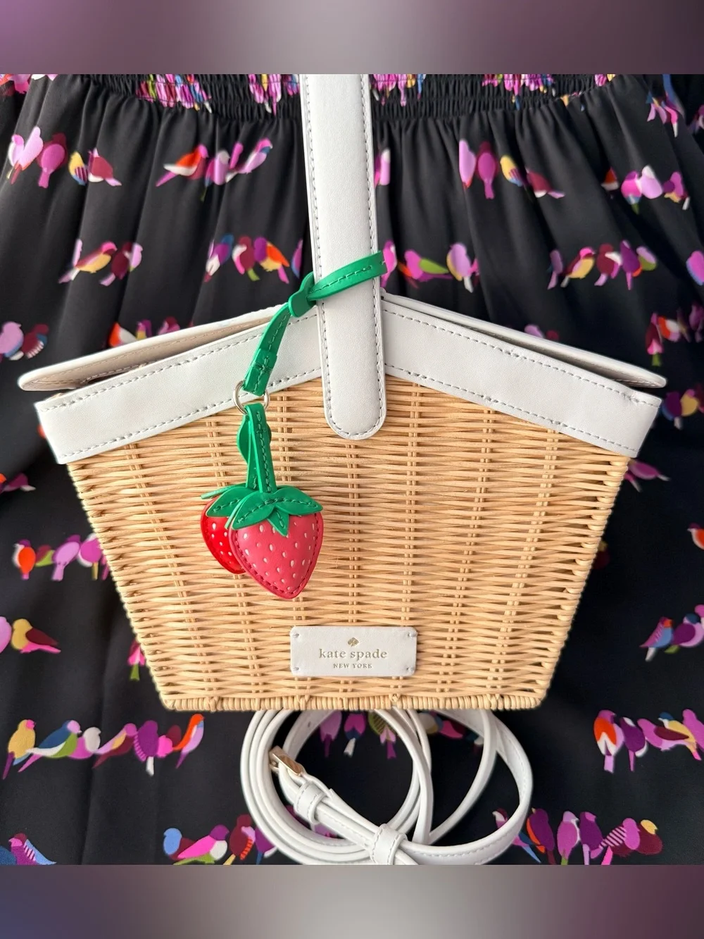 Kate Spade Picnic In The Park Wicker Basket Bag